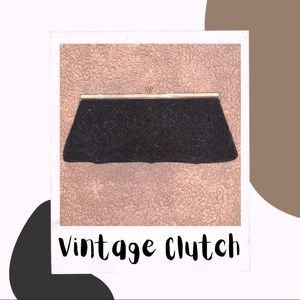 Rare Vintage Heavy Beaded Clutch import Japan